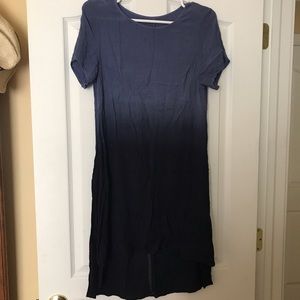 Ombré high low shift dress